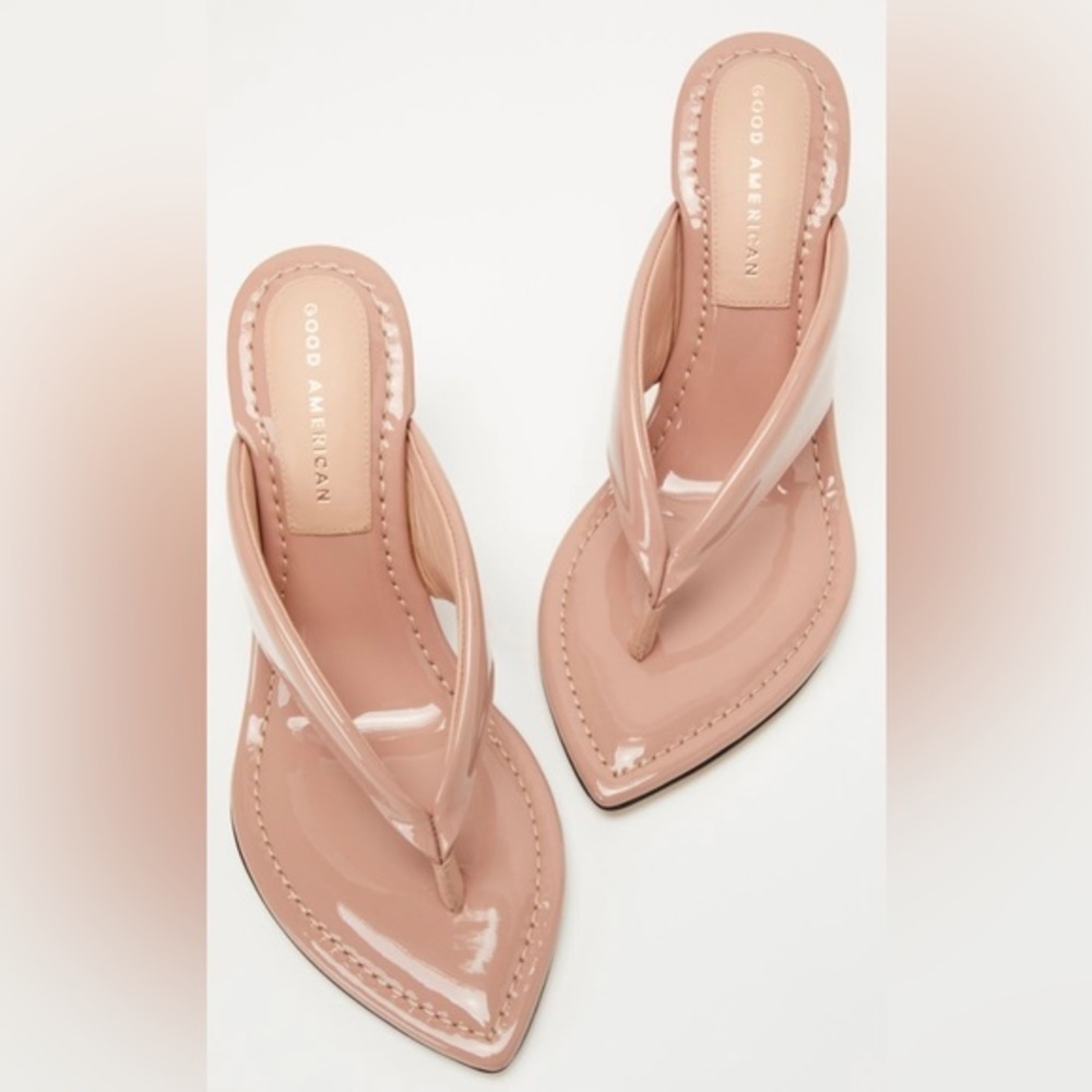 NIB GOOD AMERICAN CINDER F*CKING RELLA THONG SANDAL - Picture 4 of 9